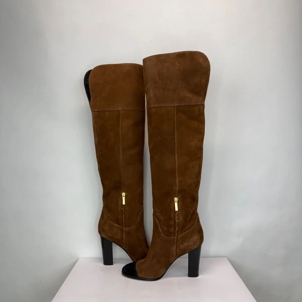 New Veronica Beard Conrad Cap Toe Over the Knee Boot Sz 9